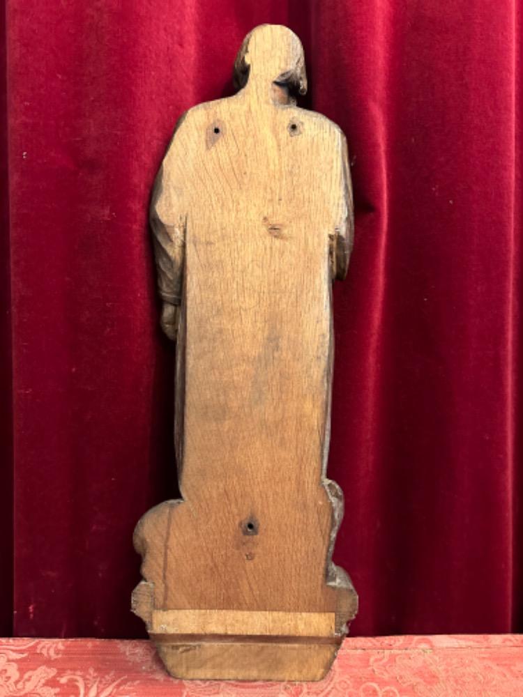 1 Gothic - Style Saint Marcus Evangelist Relief Sculpture