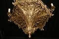 Sanctuary Lamp style Gothic - Style en Brass / Bronze , France 19 th century ( Anno 1890 )
