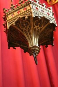 Sanctuary Lamp style Gothic - style en Bronze, France 19th century