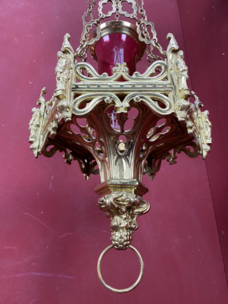1 Gothic - style Sanctuary Lamp With Matching Bracket