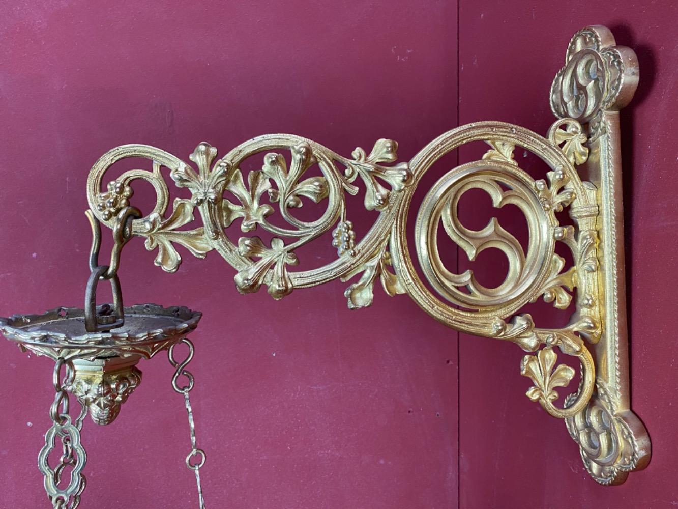 1 Gothic - style Sanctuary Lamp With Matching Bracket