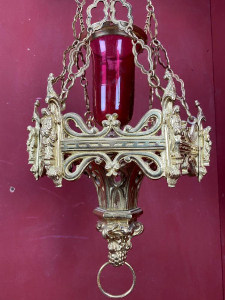 1 Gothic - style Sanctuary Lamp With Matching Bracket