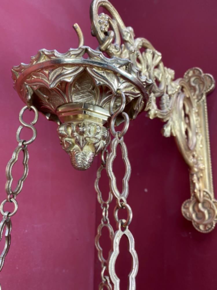 1 Gothic - style Sanctuary Lamp With Matching Bracket