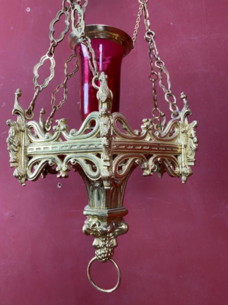 1 Gothic - style Sanctuary Lamp With Matching Bracket