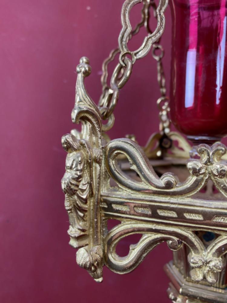 1 Gothic - style Sanctuary Lamp With Matching Bracket