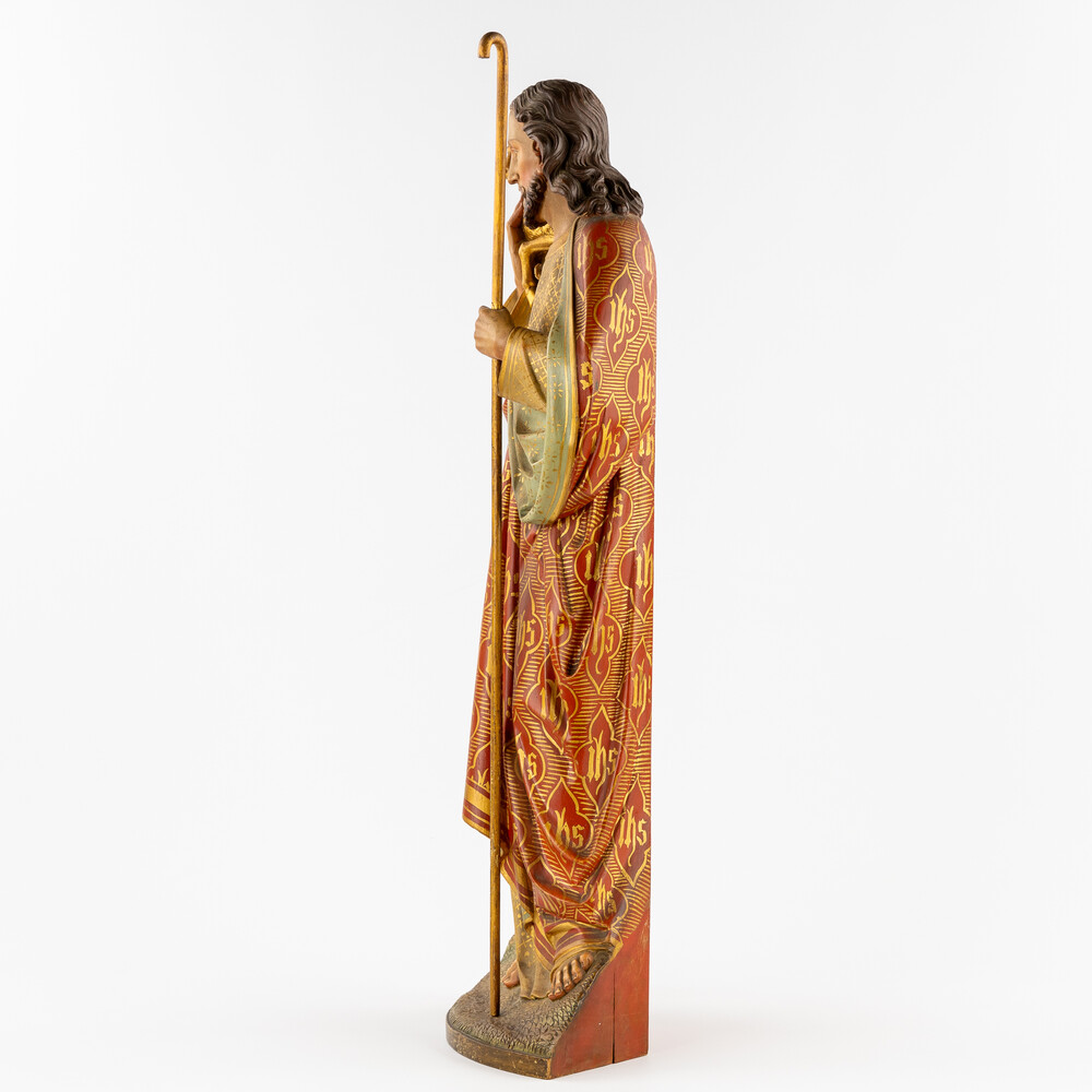 1 Gothic - Style Sculpture Of Jesus 'The Good Shepherd