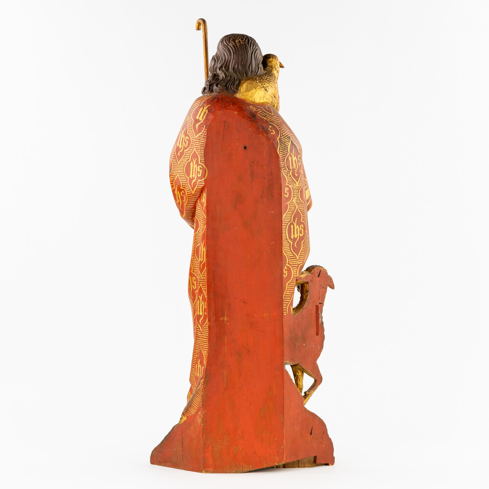 1 Gothic - Style Sculpture Of Jesus 'The Good Shepherd