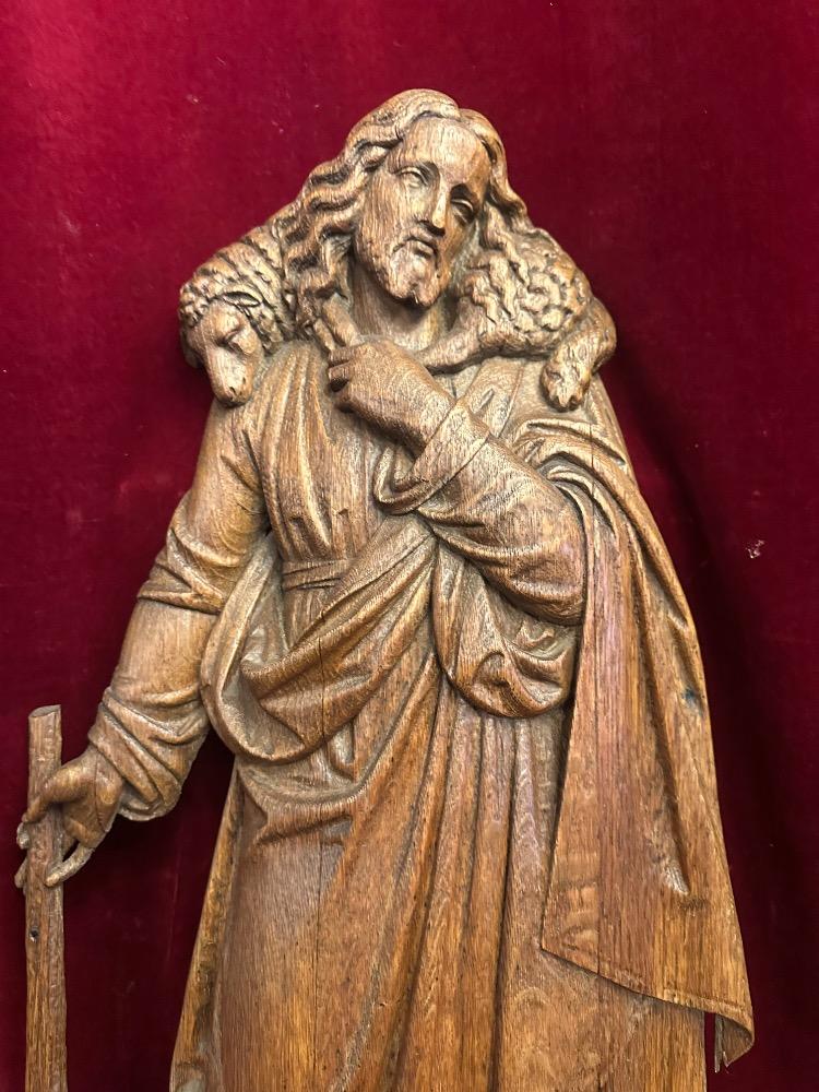 1 Gothic - Style Sculpture Of Jesus 'The Good Shepherd
