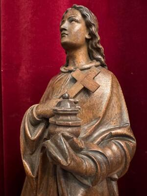 Sculpture St. Veronica style Gothic - Style en Hand - Carved Wood Oak, Belgium  19 th century ( Anno 1870 )