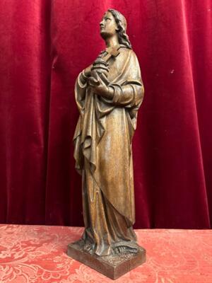 Sculpture St. Veronica style Gothic - Style en Hand - Carved Wood Oak, Belgium  19 th century ( Anno 1870 )