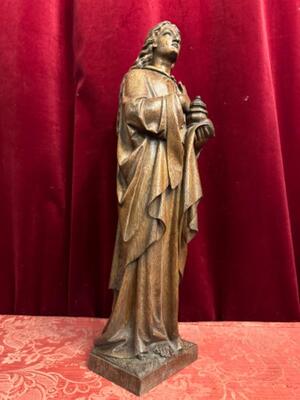 Sculpture St. Veronica style Gothic - Style en Hand - Carved Wood Oak, Belgium  19 th century ( Anno 1870 )