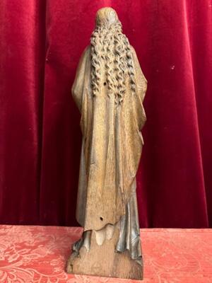 Sculpture St. Veronica style Gothic - Style en Hand - Carved Wood Oak, Belgium  19 th century ( Anno 1870 )