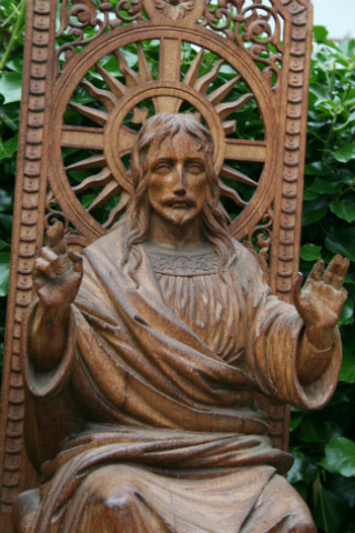 1 Gothic - style Seated Christ / Holy Heart