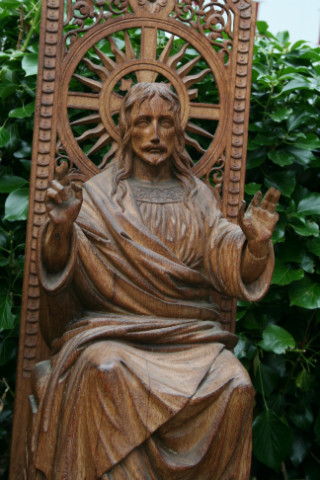 1 Gothic - style Seated Christ / Holy Heart