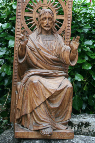 1 Gothic - style Seated Christ / Holy Heart