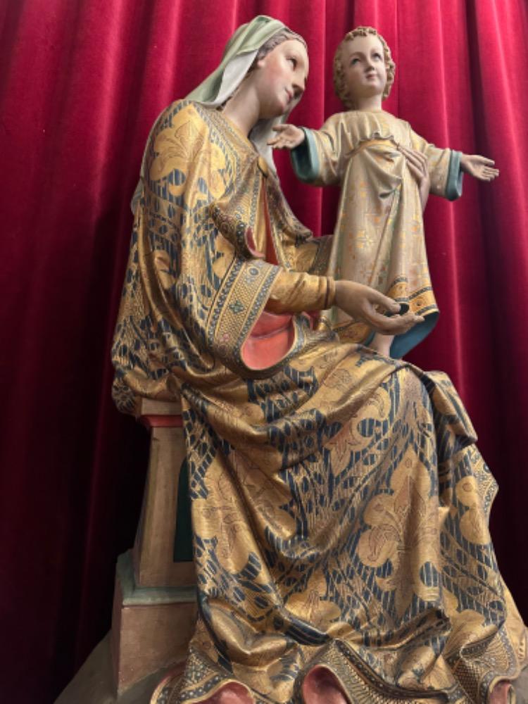 1 Gothic - Style Sedes Sapientiae / St. Mary With Child