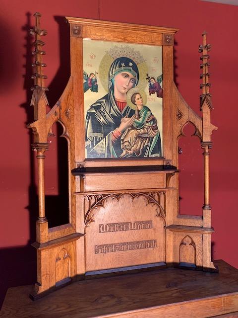 1 Gothic - style Small Home-Altar O.L. Of Perpetual Help