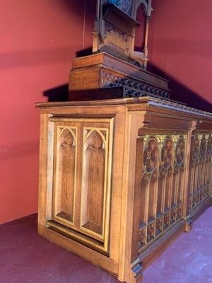 Small Home-Altar O.L. Of Perpetual Help style Gothic - style en Oak wood, Germany 19th century ( anno 1875 )