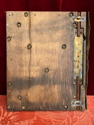 Small Tabernacle - Door With Original Key style Gothic - Style en Brass / Bronze, Belgium 19 th century