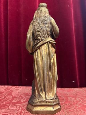 St. Barbara Statue  style Gothic - Style en Bronze, France 19 th century ( Anno 1885 )