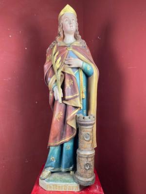 1 Gothic - style St. Barbara Statue