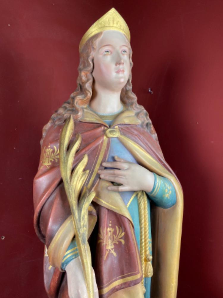 1 Gothic - style St. Barbara Statue