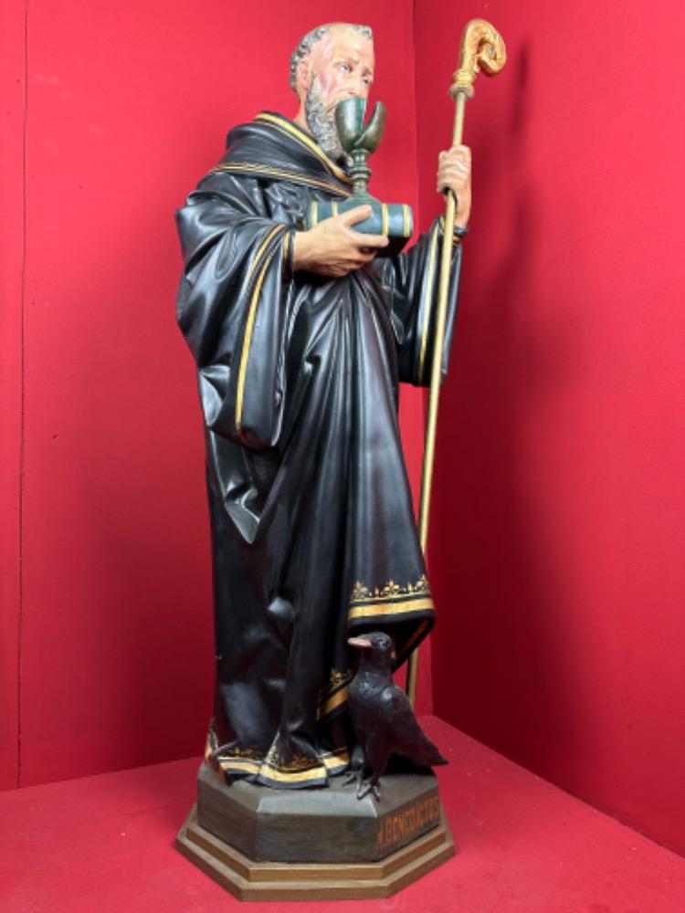 1 Gothic - Style St. Benedictus Statue. Height: Without Staff !