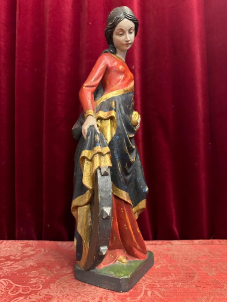 1 Gothic - Style St. Catherine Sculpture