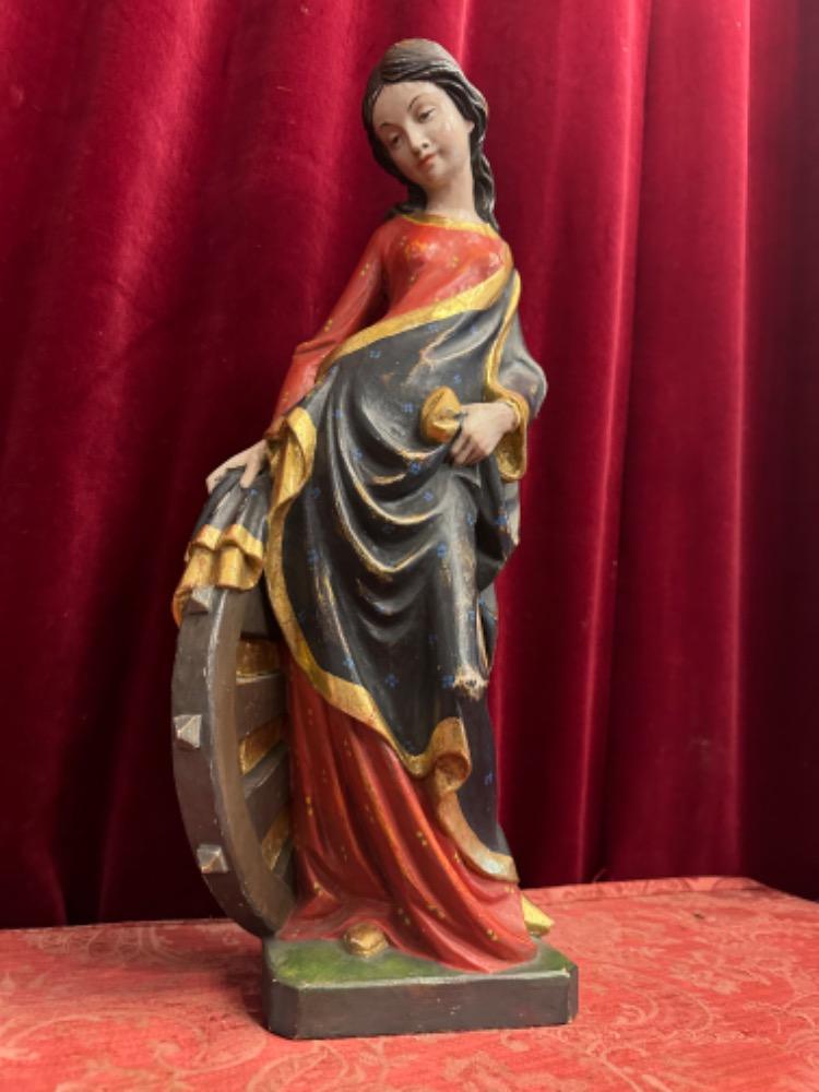 1 Gothic - Style St. Catherine Sculpture