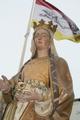 St. Elizabeth Of Hungary style Gothic - Style en plaster polychrome, Belgium 19th century ( anno 1870 )