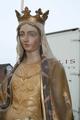 St. Elizabeth Of Hungary style Gothic - Style en plaster polychrome, Belgium 19th century ( anno 1870 )