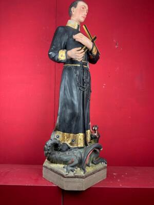 St. Gerardus Statue. style Gothic - Style en Plaster, Belgium  19 th century ( Anno 1885 )