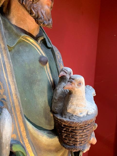 1 Gothic - style St. Joachim Statue