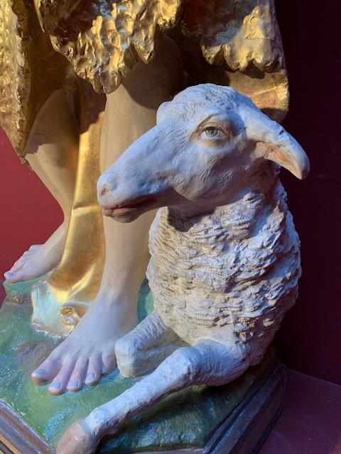 1 Gothic - style St. John Baptist Statue