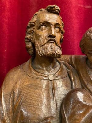 St. Joseph Statue  style Gothic - Style en Oak wood, Netherlands  19 th century ( Anno 1890 )