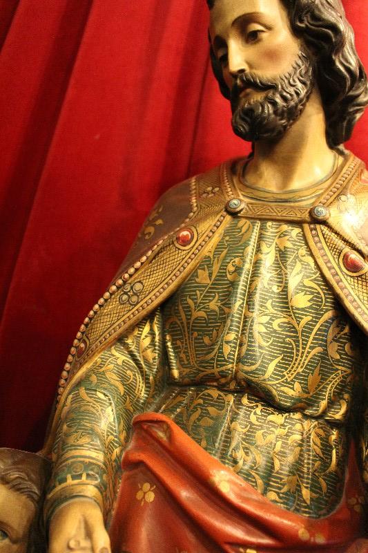 1 Gothic - style St. Joseph Statue With Child