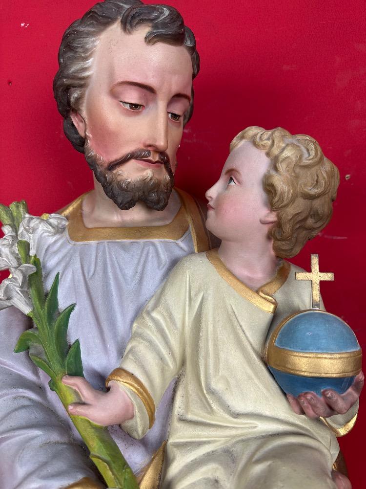 1 Gothic - Style St. Joseph With Child Statue
