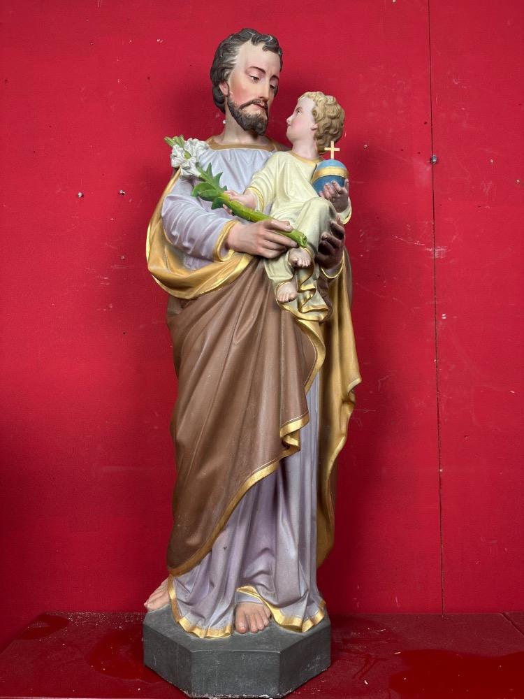 1 Gothic - Style St. Joseph With Child Statue