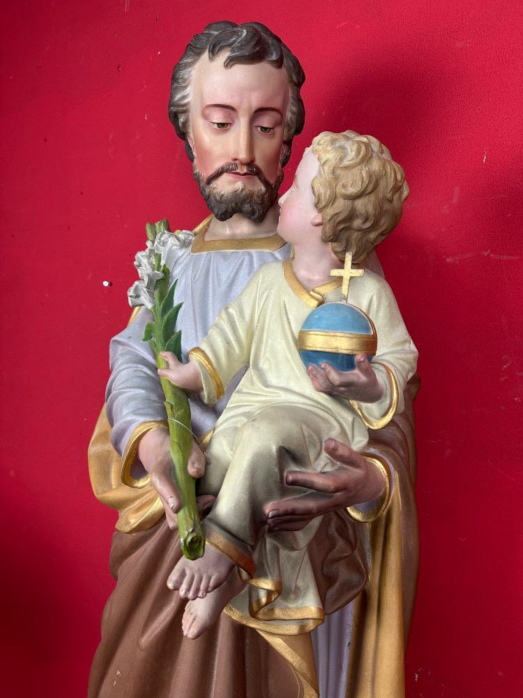 1 Gothic - Style St. Joseph With Child Statue