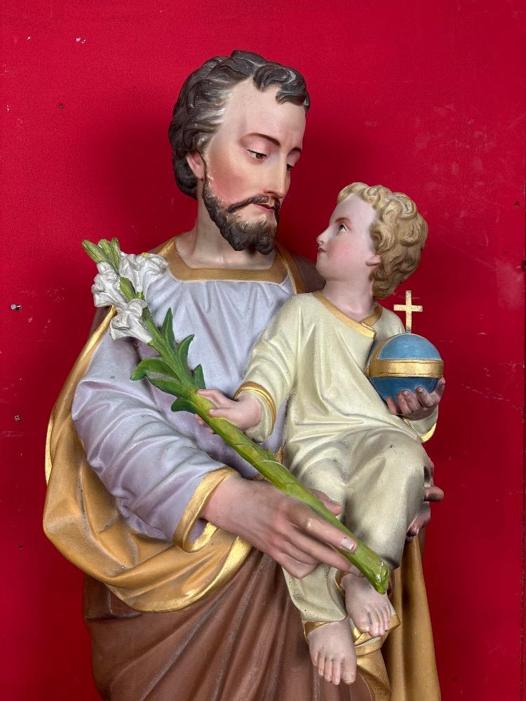 1 Gothic - Style St. Joseph With Child Statue