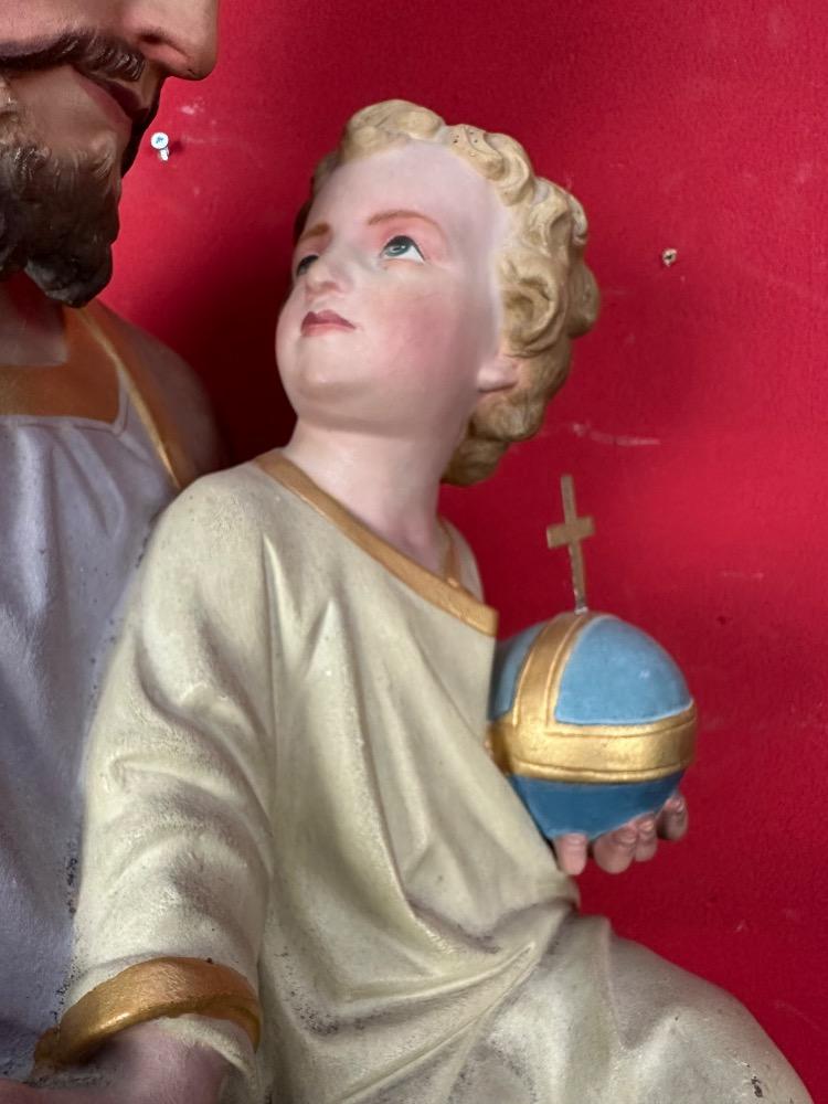 1 Gothic - Style St. Joseph With Child Statue