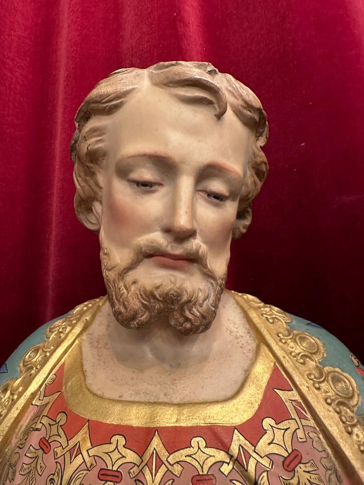 1 Gothic - Style St. Joseph With Child Statue