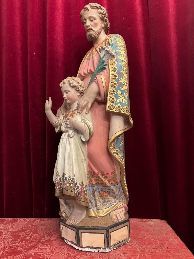 1 Gothic - Style St. Joseph With Child Statue