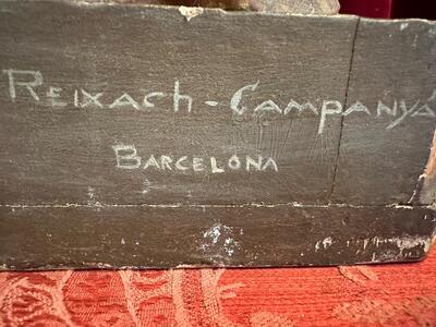 St. Lucy Sculpture style Gothic - Style en Hand - Carved Wood , Barcelona - Spain 19 th century ( Anno 1865 )