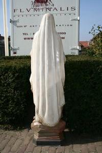 St. Mary Statue style Gothic - Style en PLASTER POLYCHROME, France 19th century ( anno 1895 )
