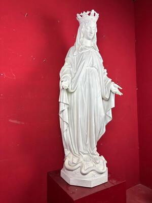 St. Mary Statue style Gothic - Style en Terra - Cotta , France 19 th century ( Anno 1885 )