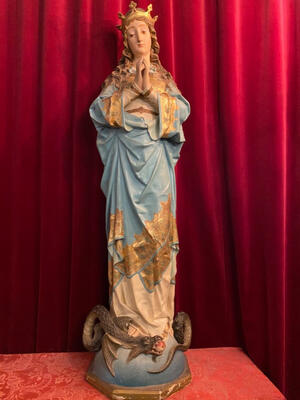 1 Gothic - style St. Mary Statue By: El Arte Christiano, Olot Spain