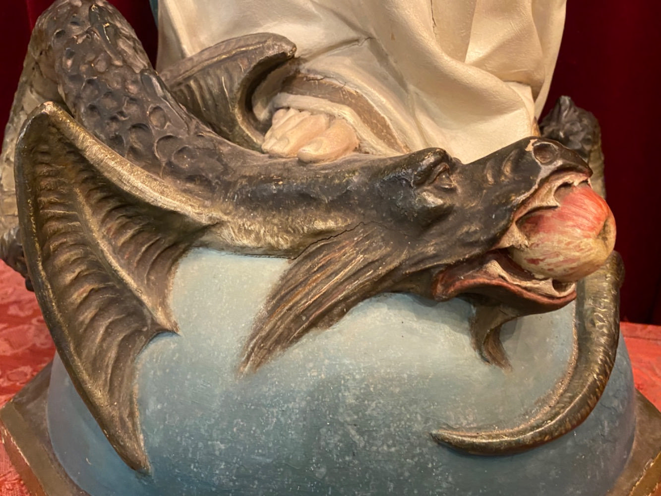 1 Gothic - style St. Mary Statue By: El Arte Christiano, Olot Spain