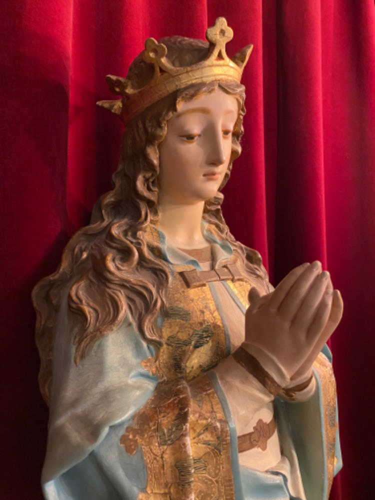 1 Gothic - style St. Mary Statue By: El Arte Christiano, Olot Spain