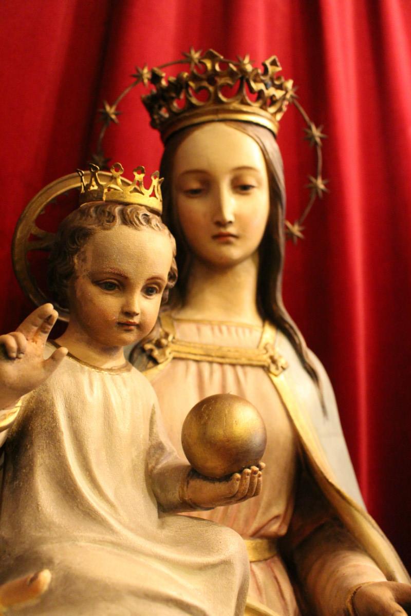 1 Gothic - style St. Mary Statue By : Mayer - Munich.